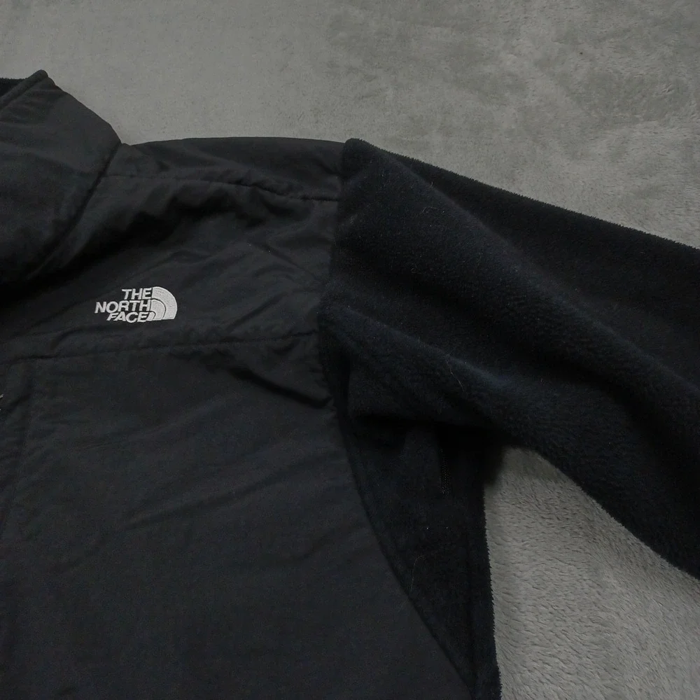 North Face Jacket Mens Large Black Fleece Outdoor Casual Full Zip Pockets